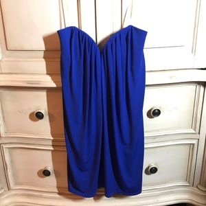 Royal Blue Sweetheart Strapless Cocktail Dress